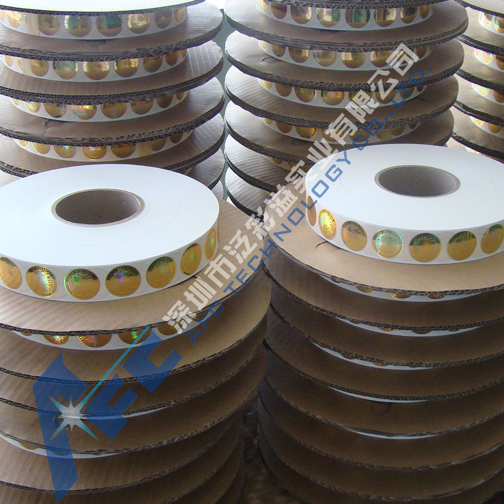 hologram sticker in roll